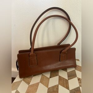 Vintage Tommy Hilfiger Brown Leather Shoulder Bag
